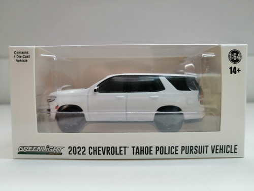 Blanca Chevrolet Tahoe 2022 Policía Escala 1 64 Greenlight