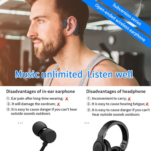 Auriculares Deportivos Bluetooth Para Correr Conducción Ci