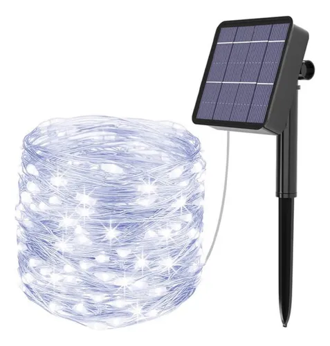comprar Guirnalda Solar Guía 100 Led Luz Luciérnagas Navideña 10mtrs