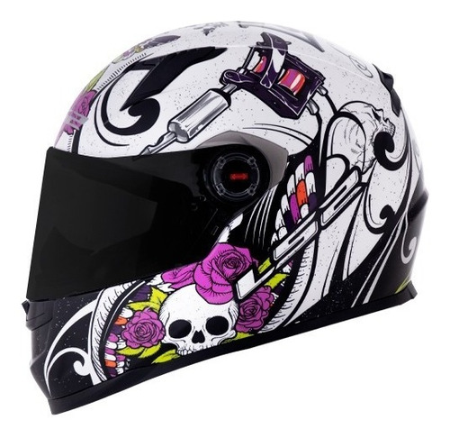 Capacete Moto Ls2 Ff358 Pigment Branco Rosa Tam. 61