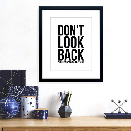 Póster De Decoración De Pared Con Texto Dont Look Back Youre