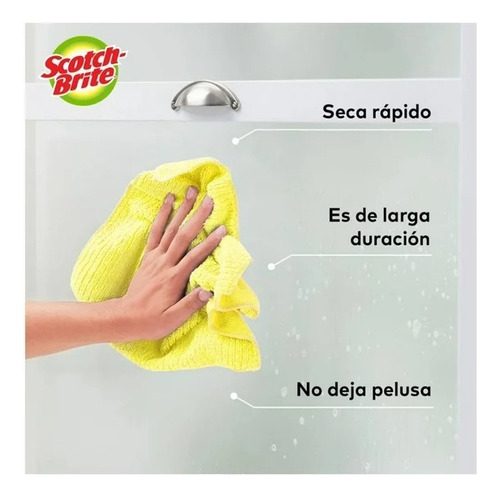 13 Pzas Paño De Microfibra Scotch Brite 30 X 30 Cm Varios Co