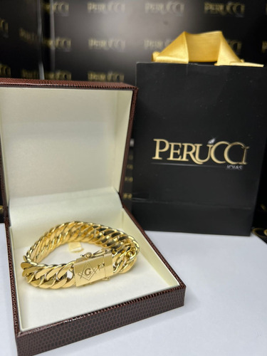 Pulseira Elos Duplos 25 Gramas Ouro 18k 750 Fecho Maçom