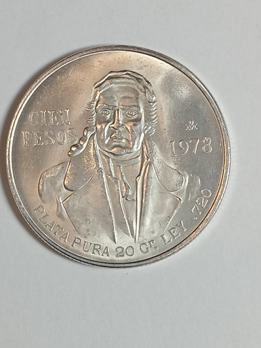 Moneda Morelos De Plata Ley 720 