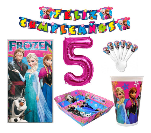 Kit Decoración Frozen X12 Niños + Obsequio