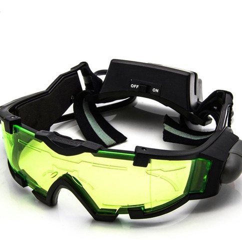 Imagen 5 de 6 de Gafas De Visión Nocturna Ajustable De Lentes Verdes Con Ban