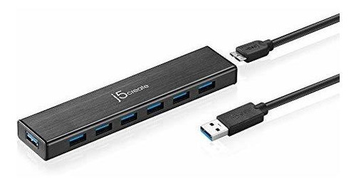 Concentrador De Datos Usb 3.0 De 7 Puertos Con Cable