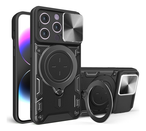 Funda Uso Rudo Para iPhone 15 Series  Dashcam + Cristal 9d