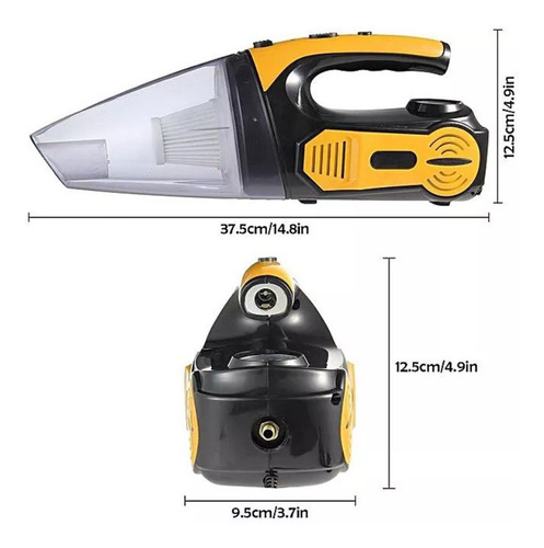 Imagen 5 de 6 de Aspiradora Y Compresor De Aire Para Auto 120 Watts Potente