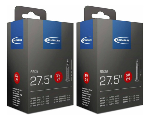 Schwalbe Sv21 650b - Tubos Interiores - 27,5 X 1,5/2.4 Pulga