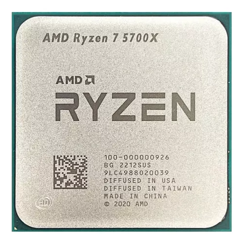 Processador AMD Ryzen 7 5700X 3.4GHz (4.6GHz Turbo), 8-Cores 16-Threads,  AM4, Sem