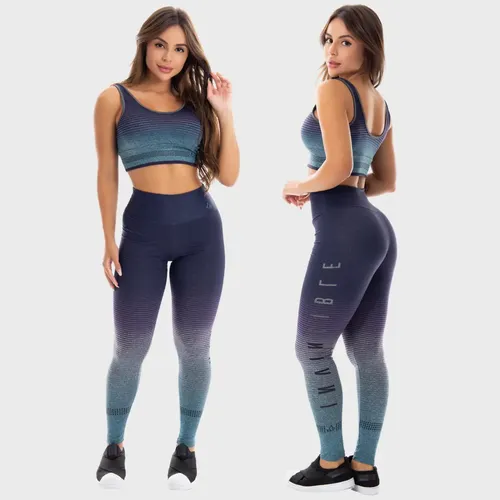 Conjunto Fitness Feminino Academia Estampada Tarelles