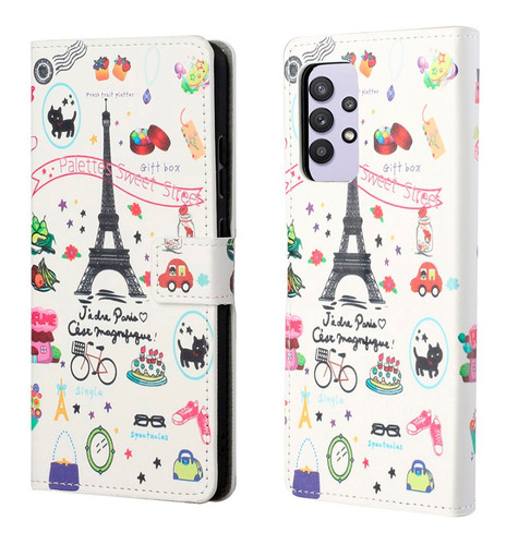 Flip Cover Samsung Galaxy A32 4g Diseño Paris