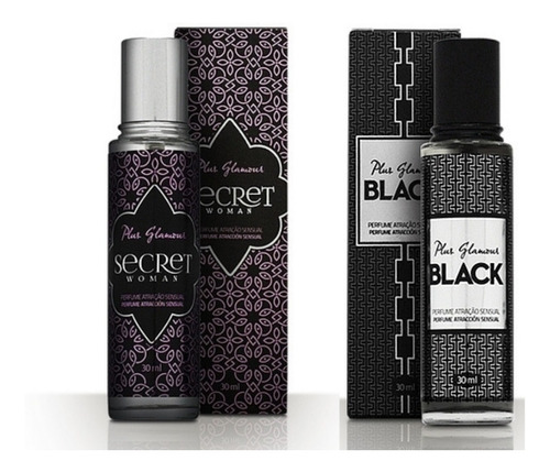 Kit Casal Perfume Feminino Woman + Masculino Black Glamour