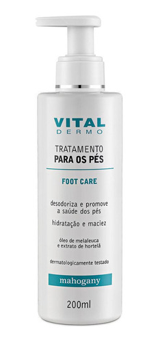 Creme Tratamento Para Os Pés Foot Care Vital Dermo 200ml