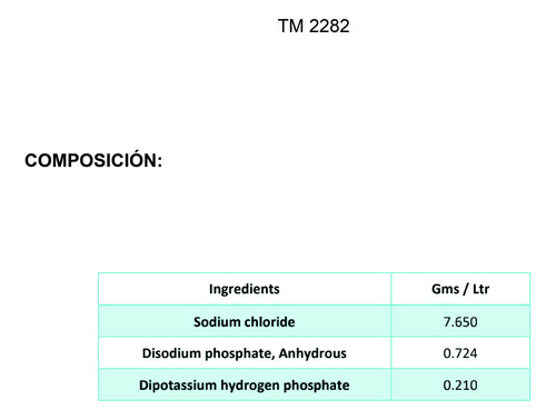 Pbs Phosphate Buffered Saline Ph 7.4, Envase Con 500 Gr.