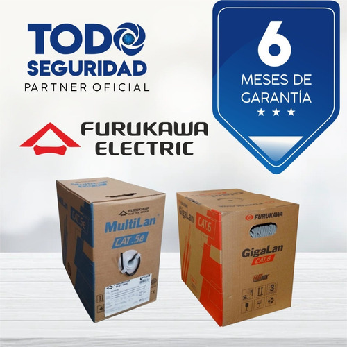 Imagen 6 de 7 de Cable Furukawa Rollo 100mts 100m Utp Exterior Cat5e Red Cctv