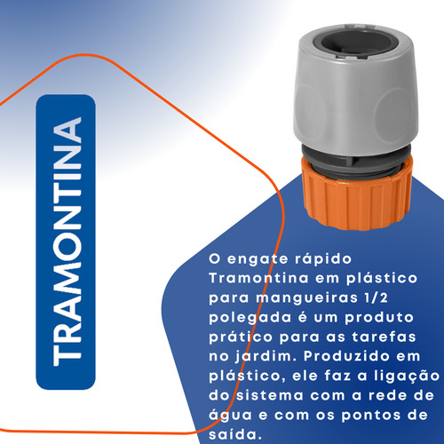 Engate Rápido P/ Mangueira 1/2 Tramontina 78506000
