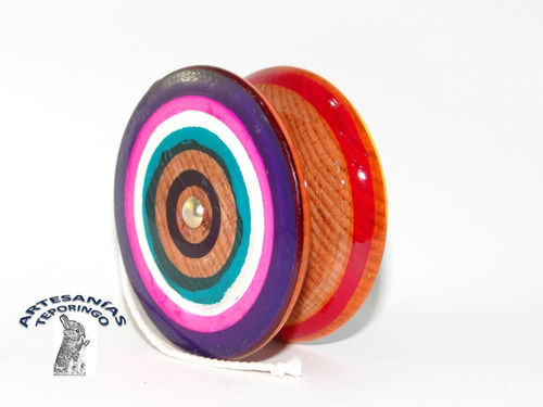 12 Piezas/artesanía Mexicana Yoyo Grande De Madera