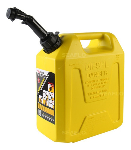 Tanque De Diesel 10 Litros / 2.6 Galões Amarelo C/ Bico