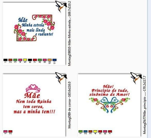 Matriz Bordado Mãe Frases De Amor