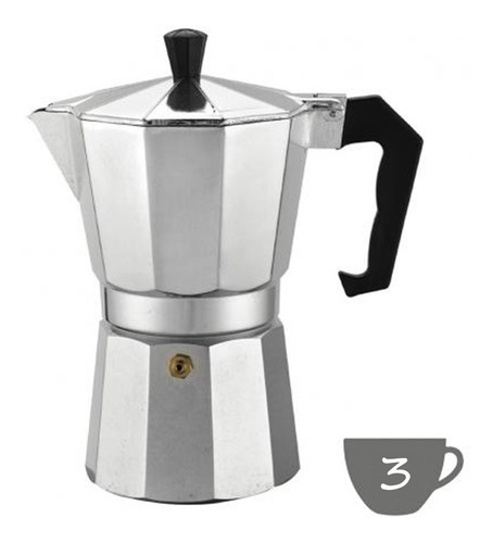 Imagem 9 de 10 de Cafeteira Italiana Moka Em Alumínio 3 Cafés 150ml Original