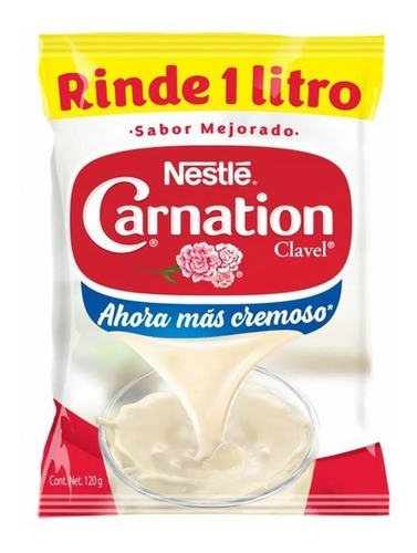 Leche En Polvo Nestlé Carnation Clavel 120g 1 Litro