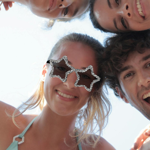 Gafas Sin Montura Gafas De Sol Con Forma De Estrella Gafas S