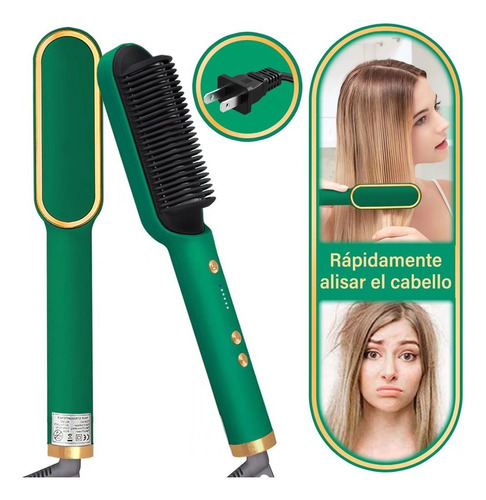 Peine Elevador De Temperatura Ajustable 3 En 1 Styler Rizado