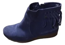 Comprar Botas Stitching By Grimoldi Gamuzadas Azul Talle 37 Usadas 