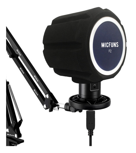 Micfuns F2 - Filtro De Parabrisas Para Microfono Profesional