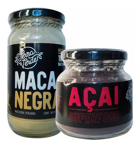 Maca Negra Peruana Orgánica + Acaí Antioxidante Terra Verde