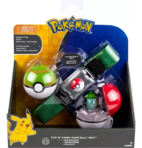 Pokemon Clip N Carry 2 Poke Bola Belt Hierba Bulbasaur