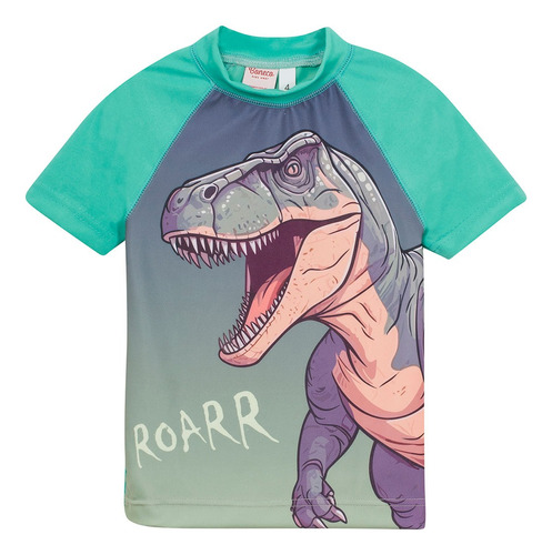 Remera Niño Proteccion Solar Uv 50+ Dinos Y Tiburones