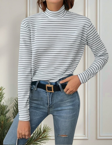 Shein Polera Buzo Importado De Rayas Mujer Adulto.