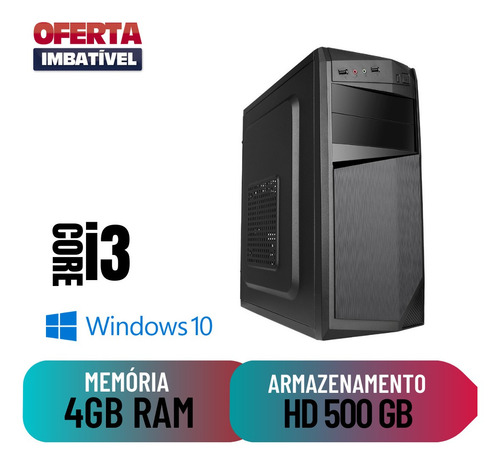 Imagem 1 de 2 de Cpu Montada Star I3 4gb Ram Ddr3 Hd 500gb Windows 10