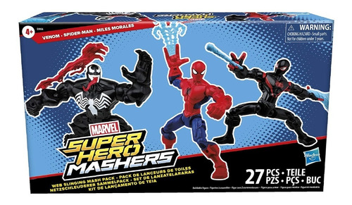 Marvel Super Hero Mashers Spiderman Venom Miles Morales !*!*