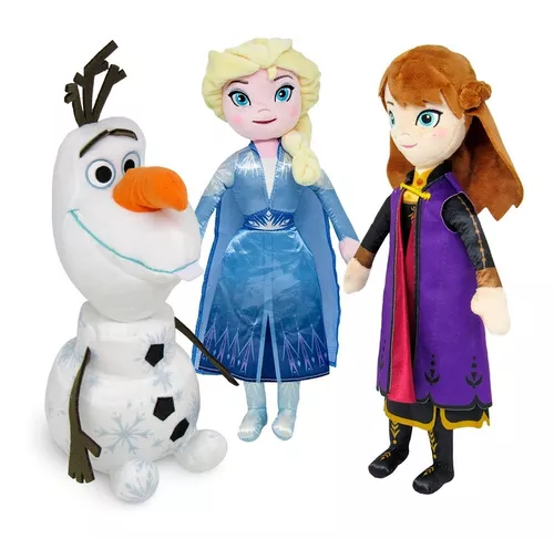 Bonecas Anna e Elsa de Frozen + Brinde Olaf – Lojativa