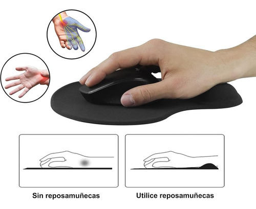 Mouse Pad Rosa - Reposa Muñecas - Soporte Ergonómico