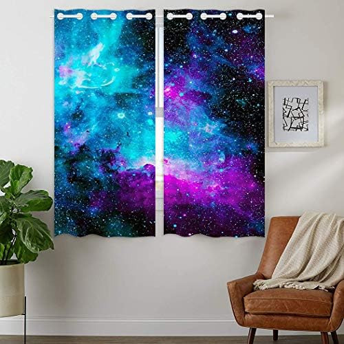 Hommomh Cortinas De Nebulosa Del Espacio Exterior Galaxia (2