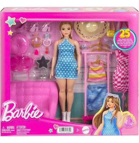 Barbie Moda E Magia Guarda Roupa Glitterizer