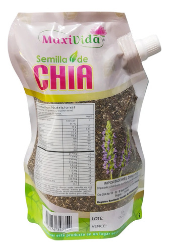 Semillas De Chia Maxivida 100% Natural 250grs