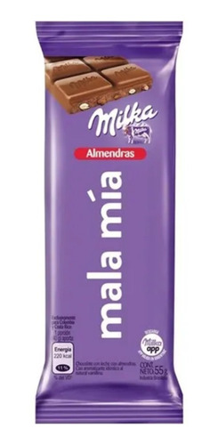 Chocolate Milka Con Almendras X 55grs