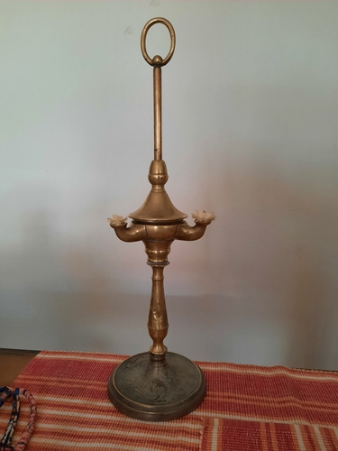 Candelabro De Aceite. Januca Judío. Único En El Mercado
