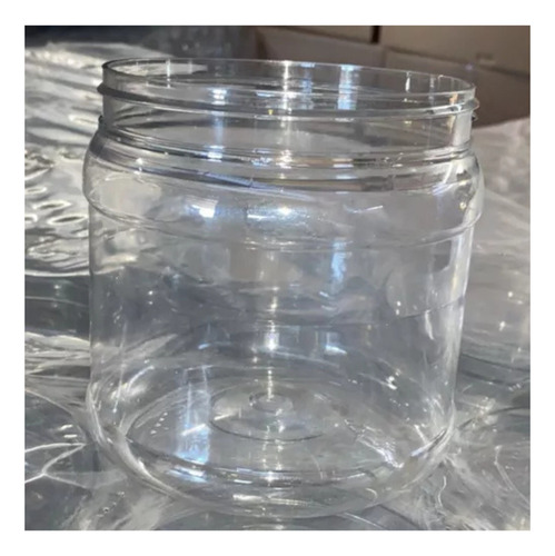 Botella Tarro Pet Transparente 1 Kg Tapa Blanca 50 Pzas