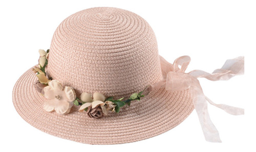 Sombreros De Paja Con Flores De Verano For Mujer, Sombrero