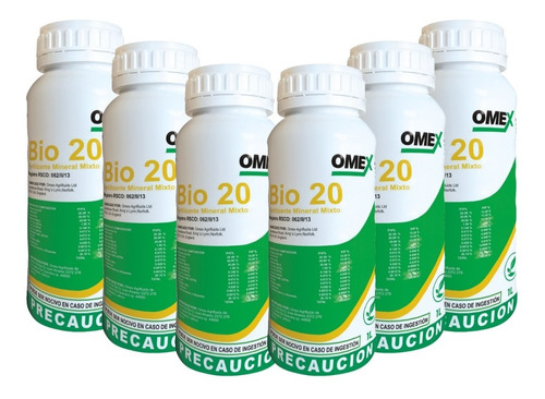 Omex Bio 20 Fertilizante Triple 20 Y Algas Marinas 8 Litros