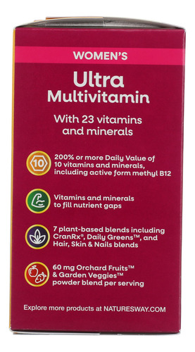 Nature's Way Alive Multivitamínico Diario Mujeres 60 Tablets