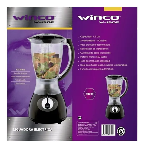 Licuadora winco jarra de vidrio sale