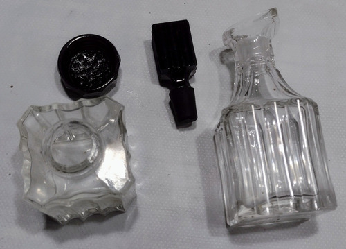Saleiro E Porta Azeite Antigos Em Cristal Tcheco Fretegratis